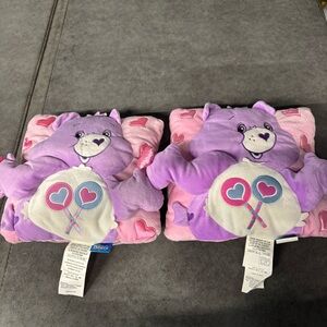 Care Bears Purple and Pink 3D Pillows